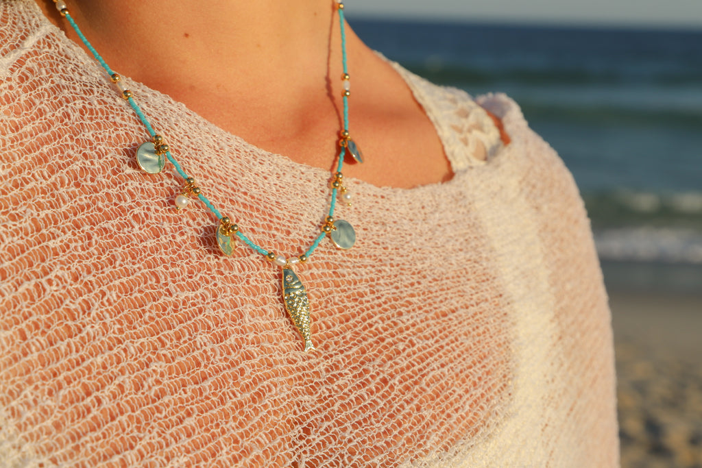 Beaded fish necklaces