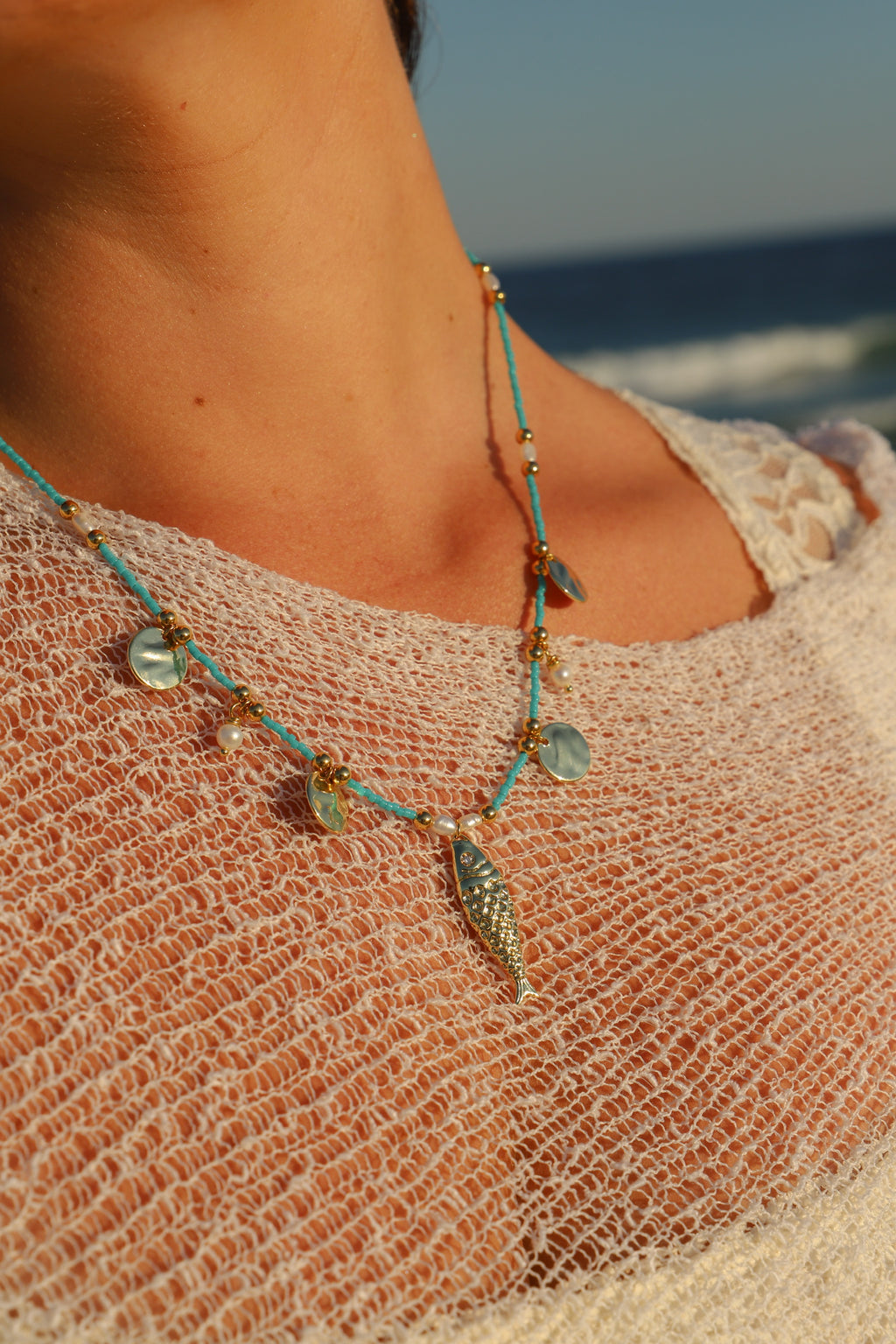Beaded fish necklaces