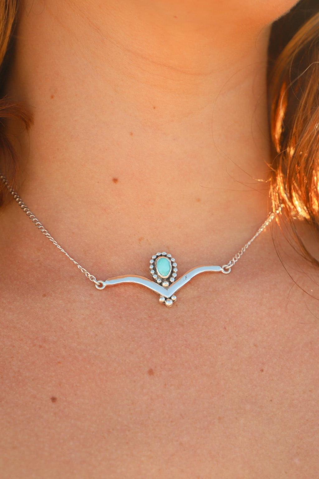 Chevron Turquoise Choker