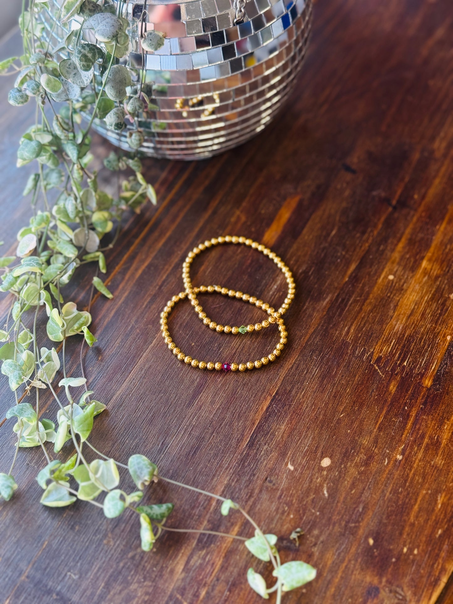 14k Gold Fill Beaded Birthstone Bracelets
