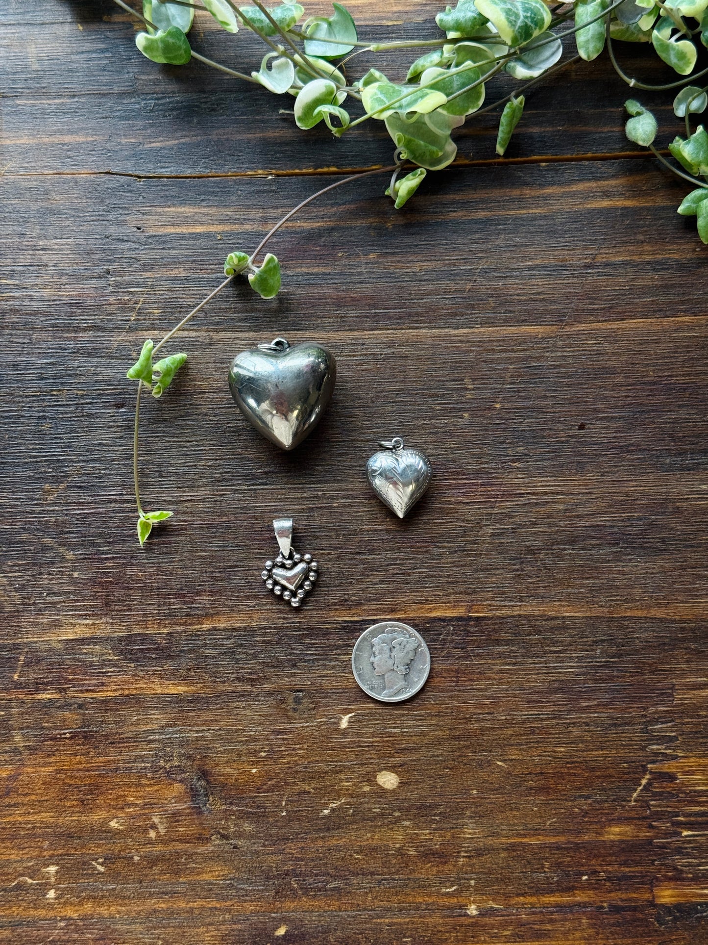 Vintage Heart Charms