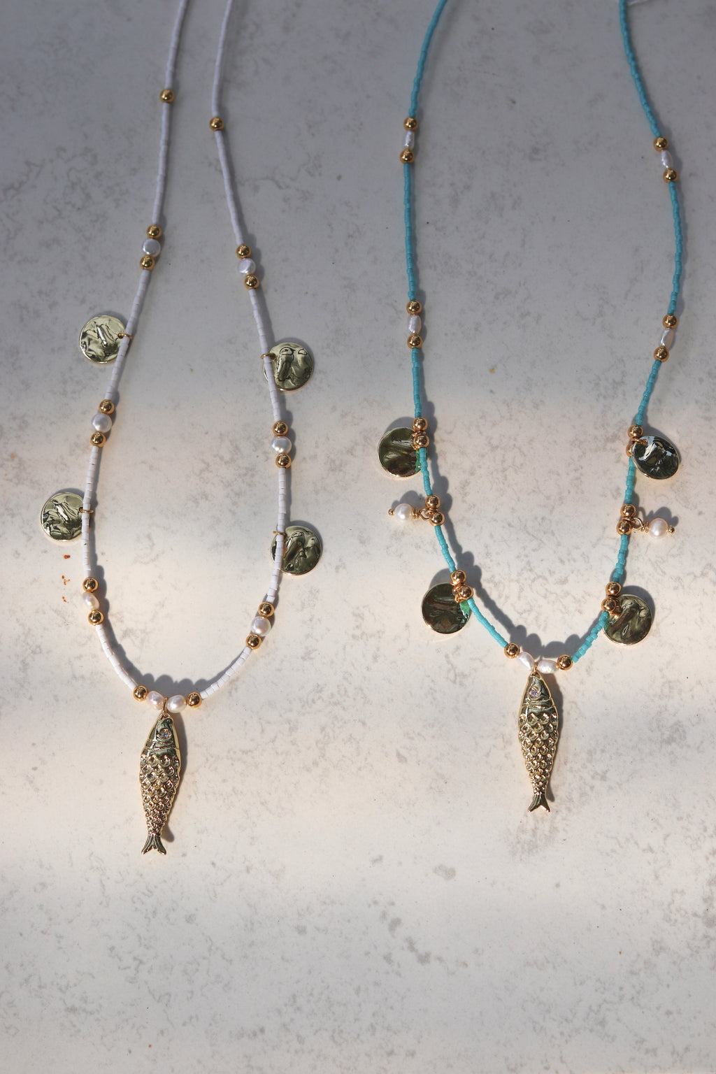 Beaded fish necklaces