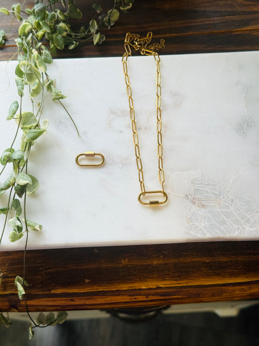 Carabiner Charm Holder or Necklace