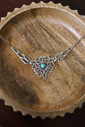 Vintage Turquoise Filigree Necklace