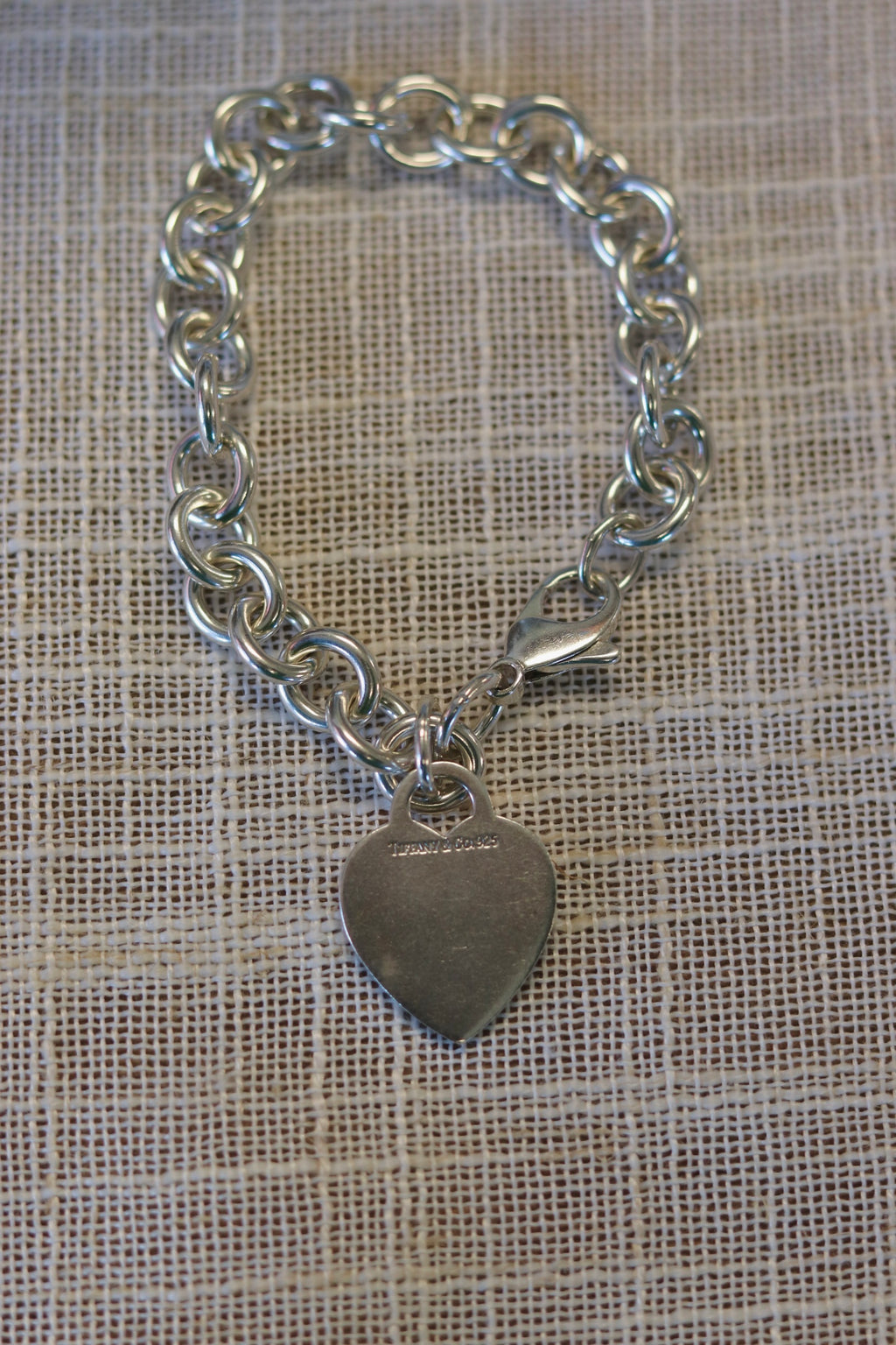 Discontinued Tiffany & Co. Sterling Silver Heart Tag Bracelet