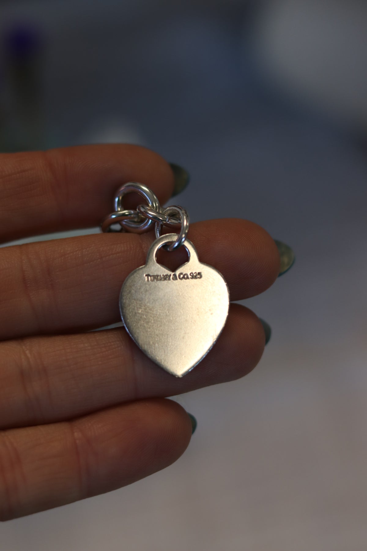 Discontinued Tiffany & Co. Sterling Silver Heart Tag Bracelet