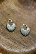 Heart Filigree Hoops Hollow