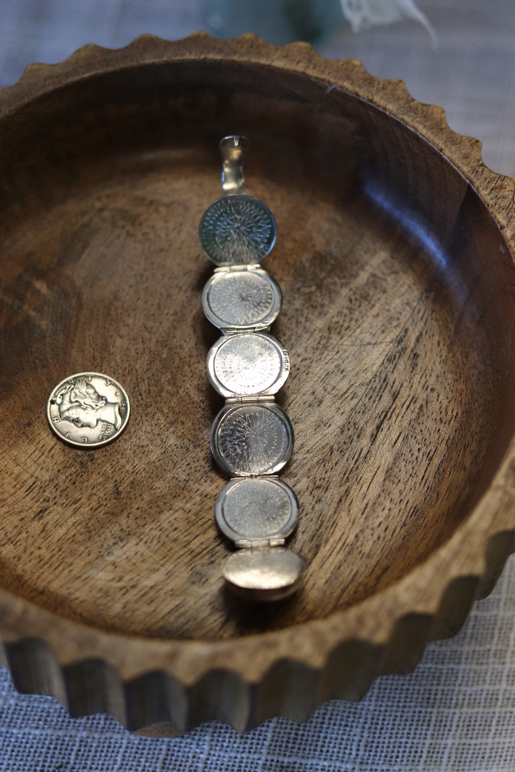 Vintage Orb 6 Photo Locket 925
