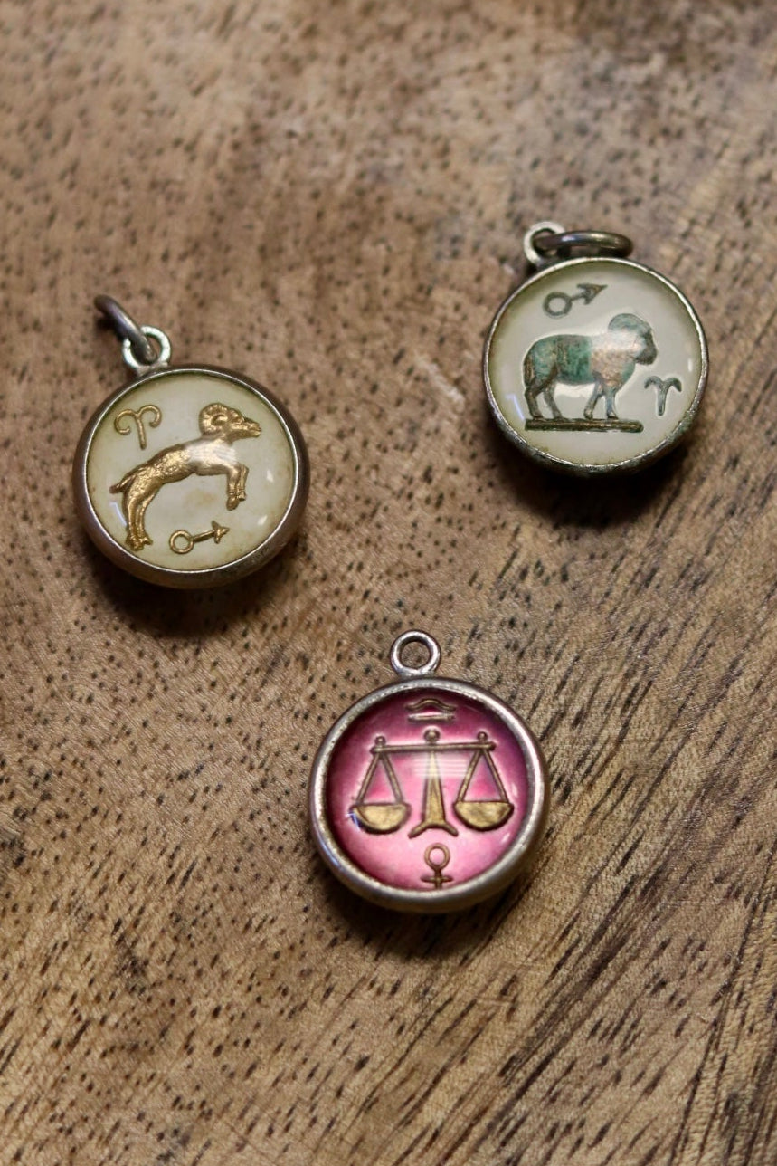 1950s Rare + Collectible Lucite Zodiac Charms 925