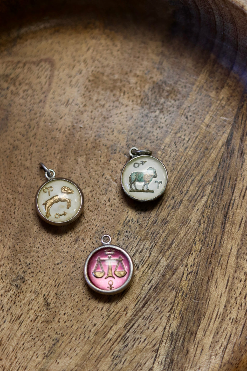 1950s Rare + Collectible Lucite Zodiac Charms 925