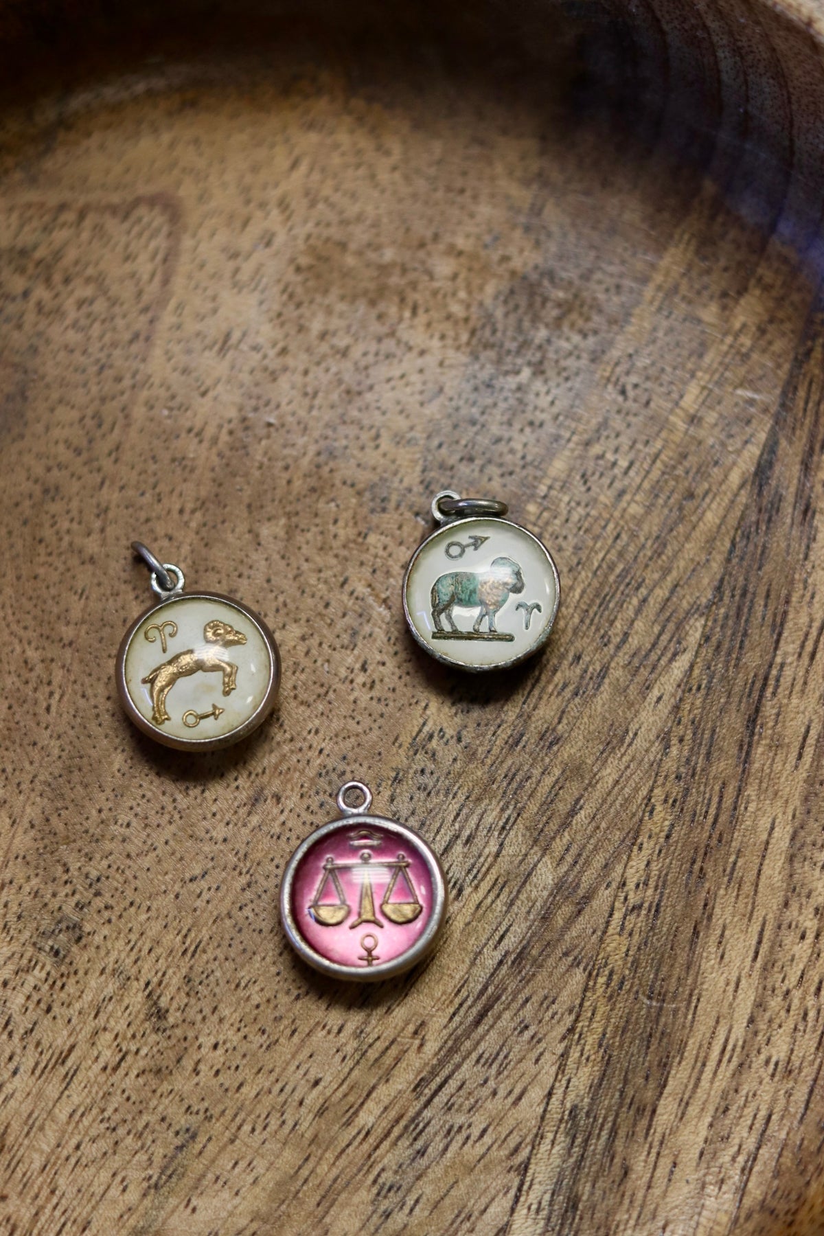1950s Rare + Collectible Lucite Zodiac Charms 925