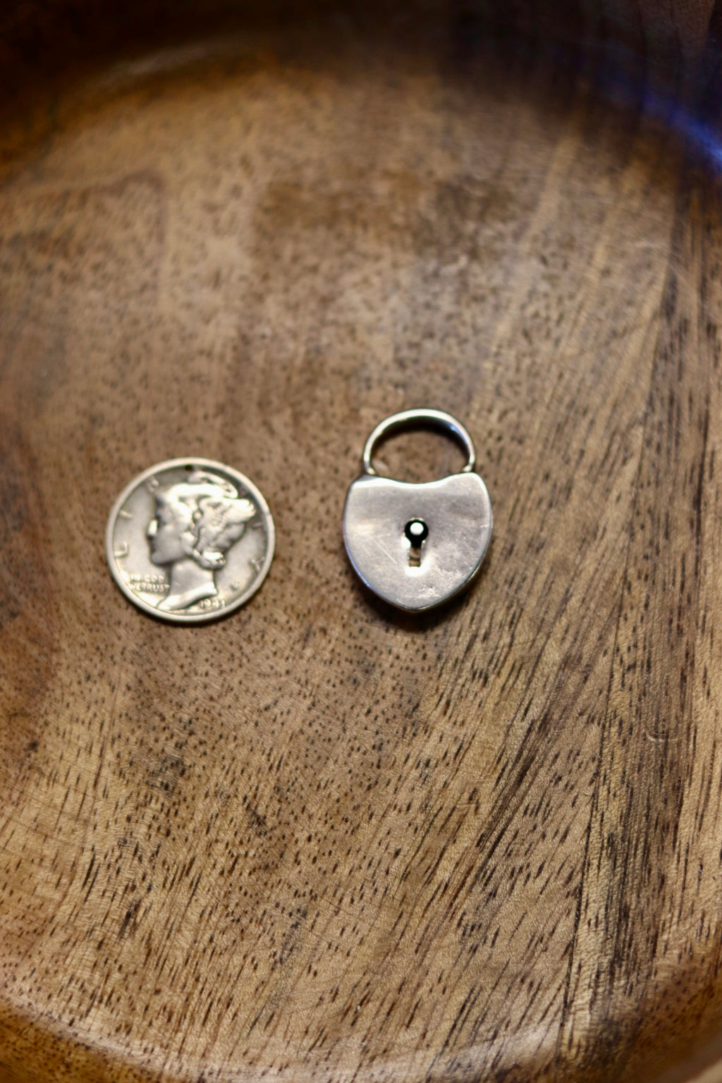 Antique 1893 Victorian Sterling Silver Padlock Charm