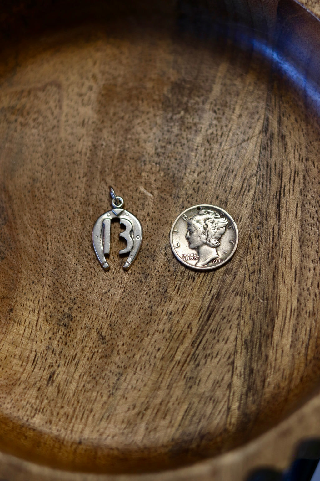 1950/60s Lucky 13 Horseshoe Charm 925