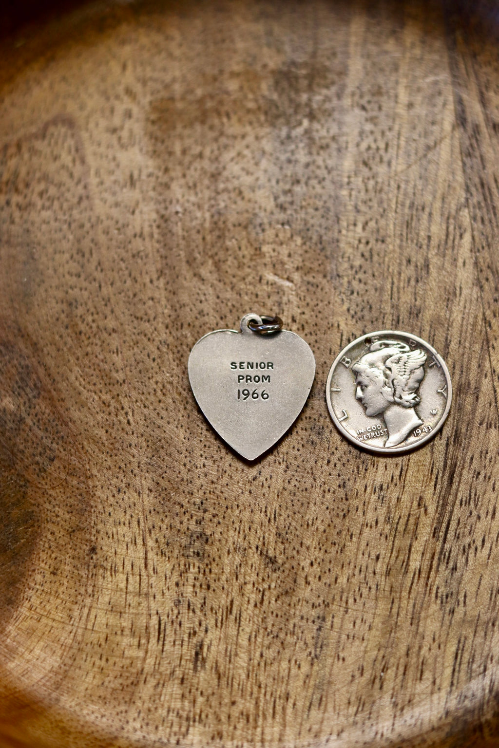 1966 "N" Heart Charm 925