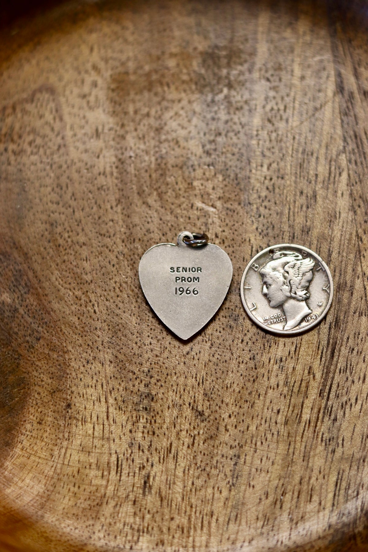 1966 "N" Heart Charm 925