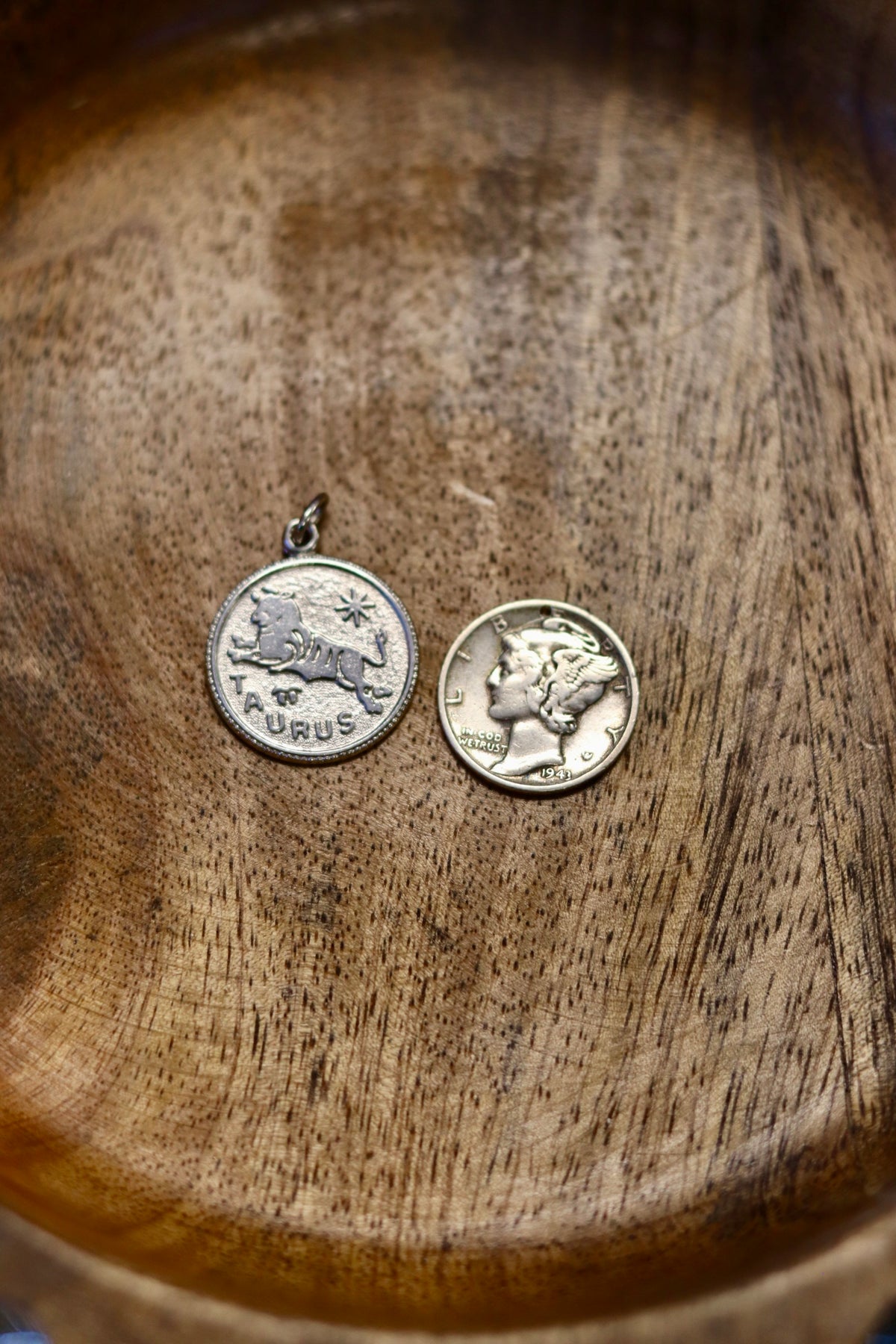 Vintage Taurus Charm 925