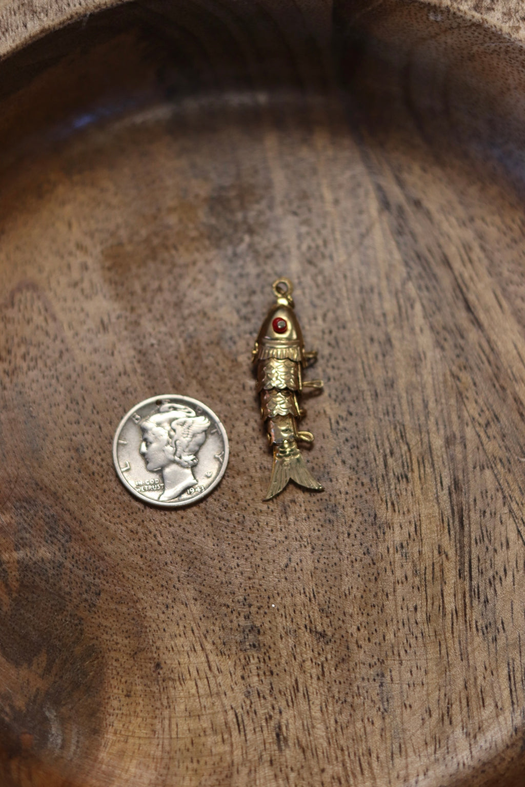 Vintage Gold Fill Articulated Fish