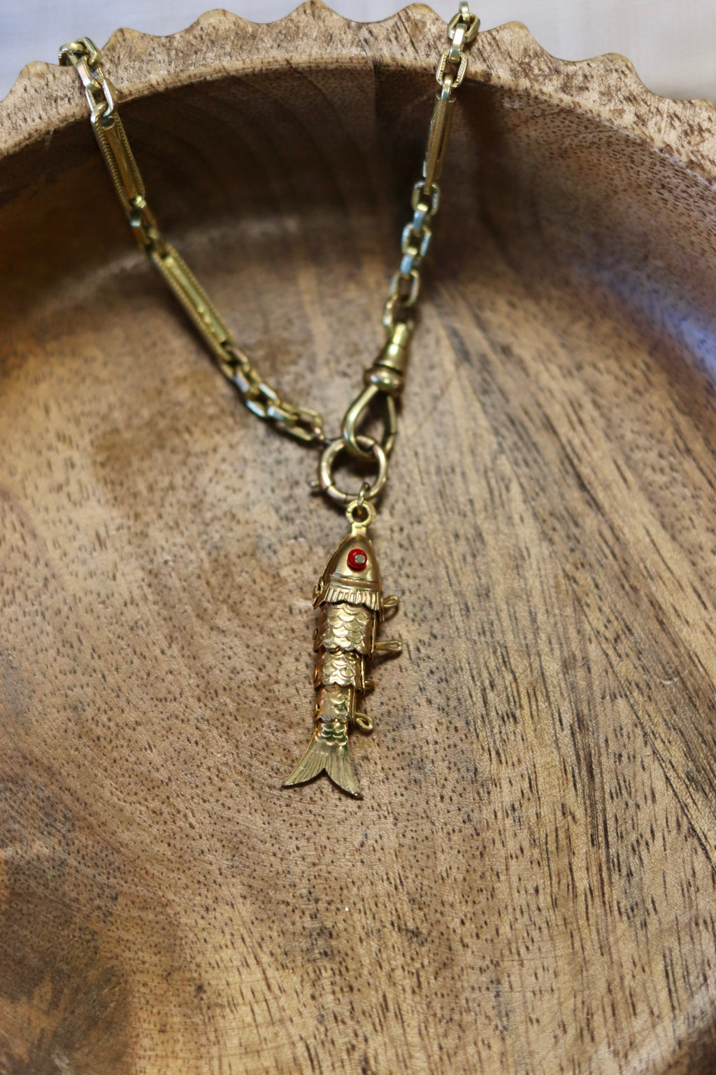 Vintage Gold Fill Articulated Fish