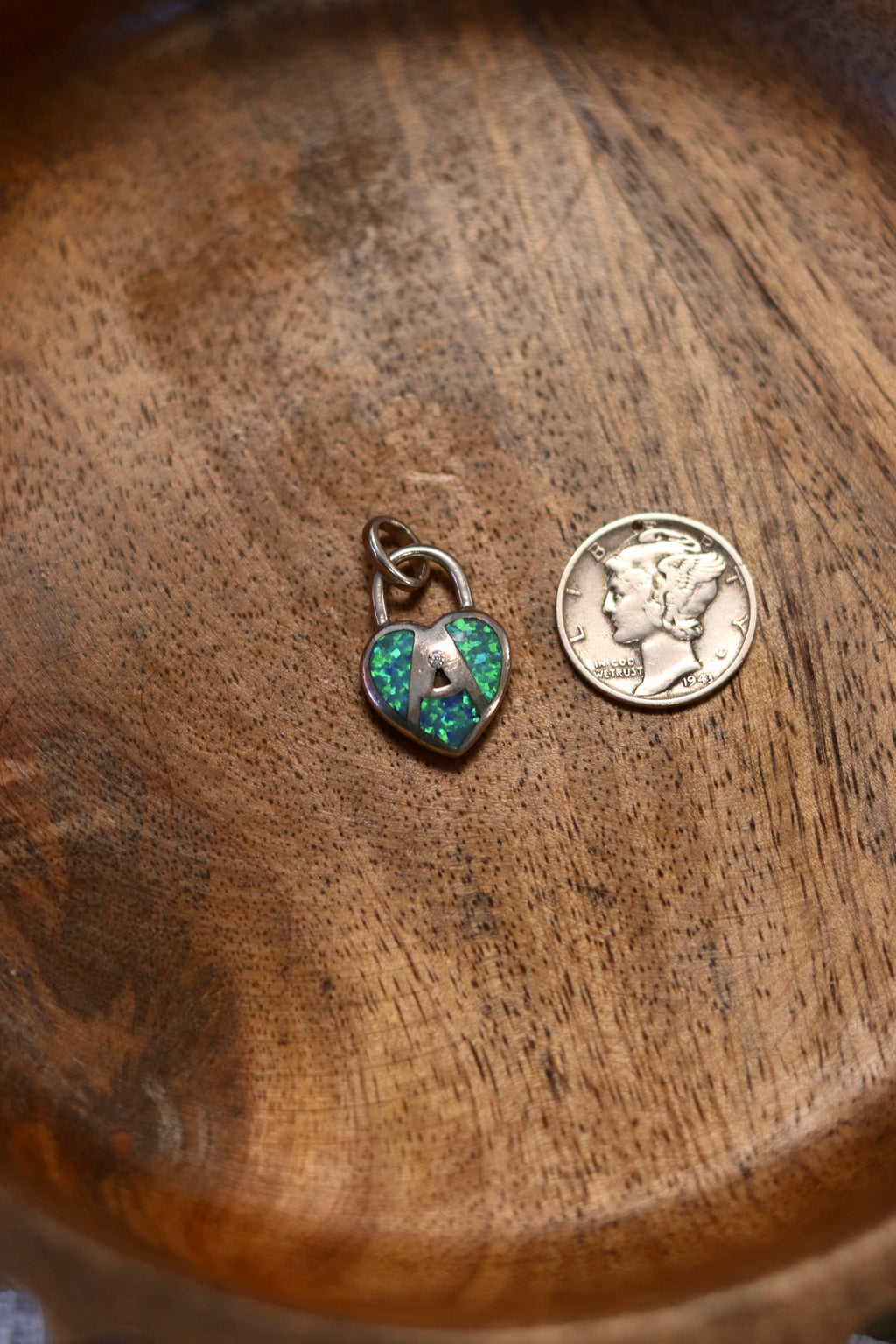 Opal Heart Lock 925