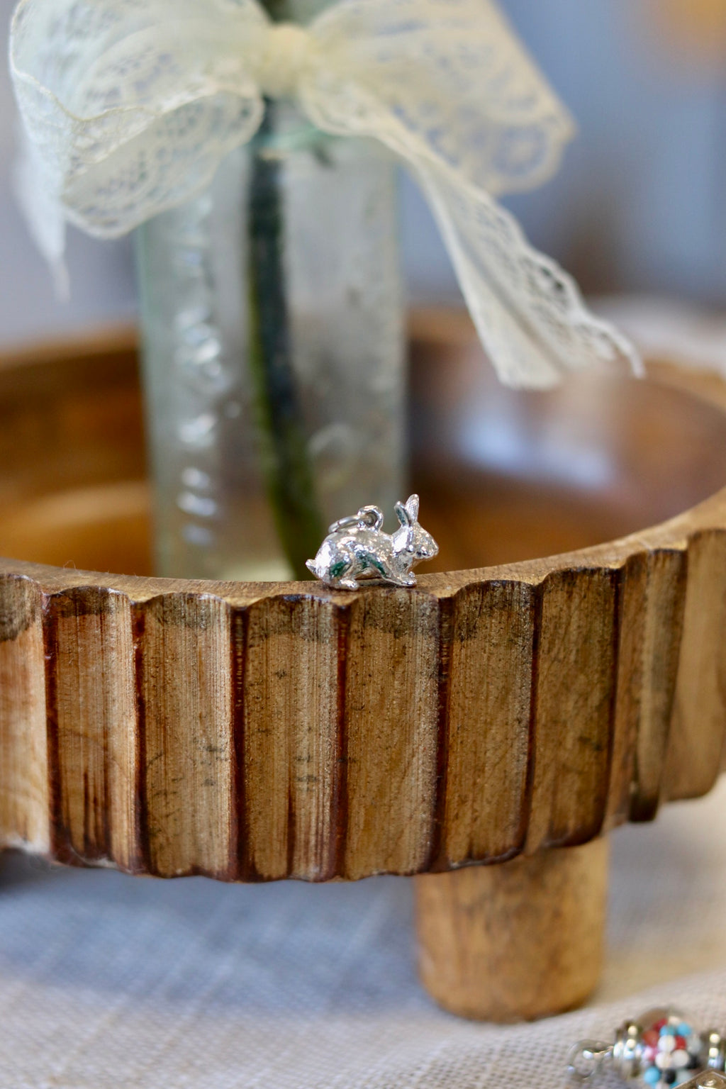 Vintage Rabbit Charm 925