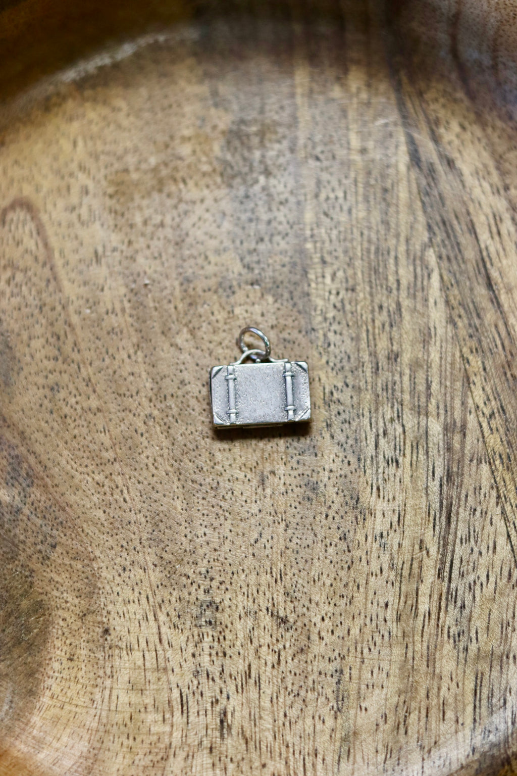Vintage Suitcase Charm, Opens 925