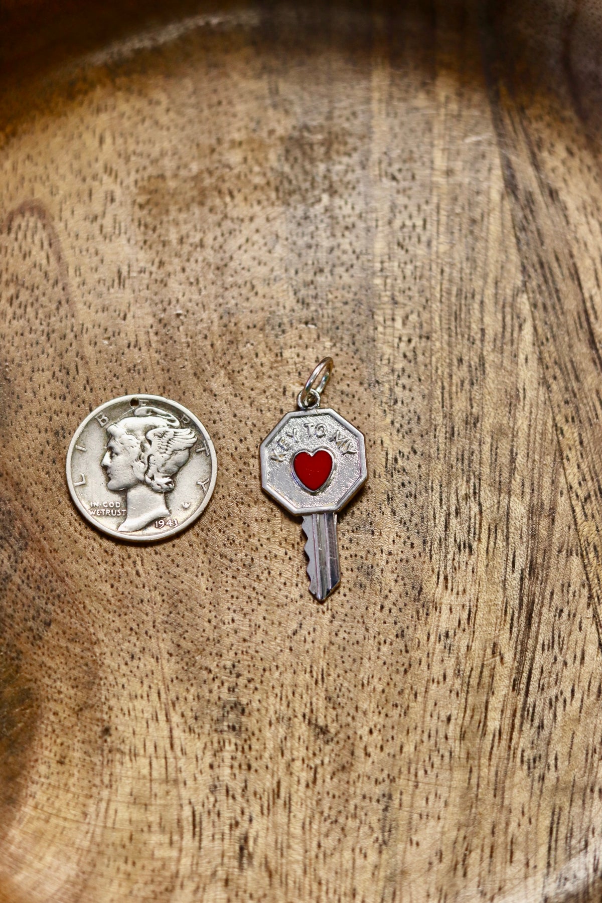 Key To My Heart Charm Sterling