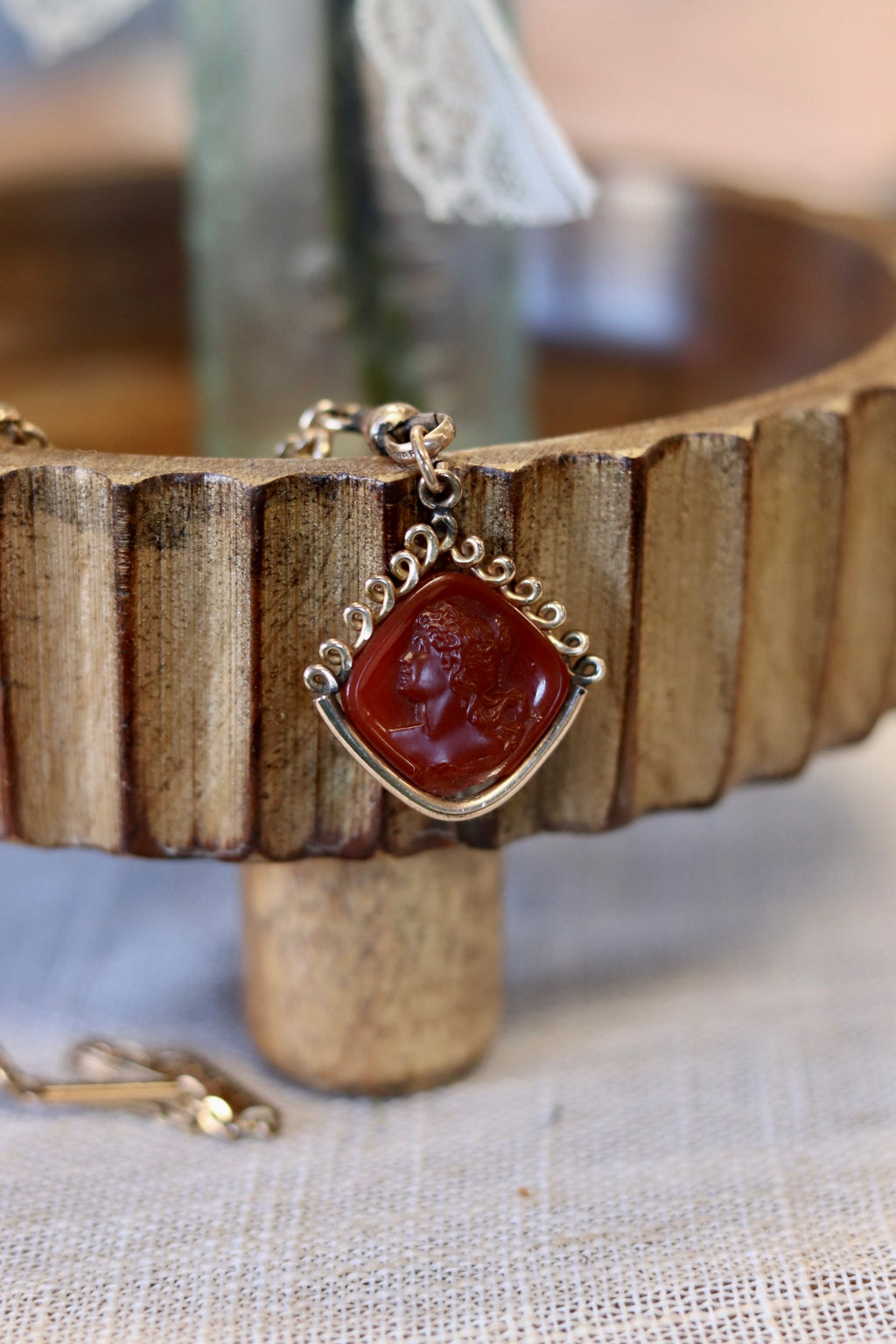 Antique Victorian Greek Goddess Selene Watch Fob