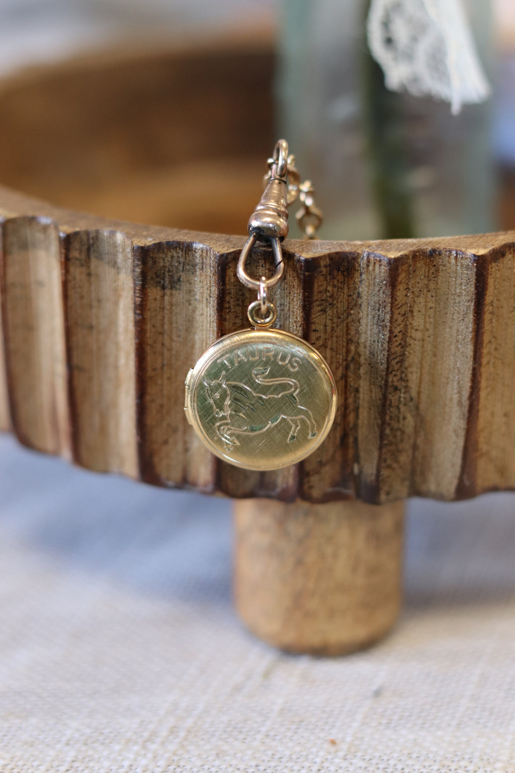 Vintage Rare Taurus Locket 12k G.F.