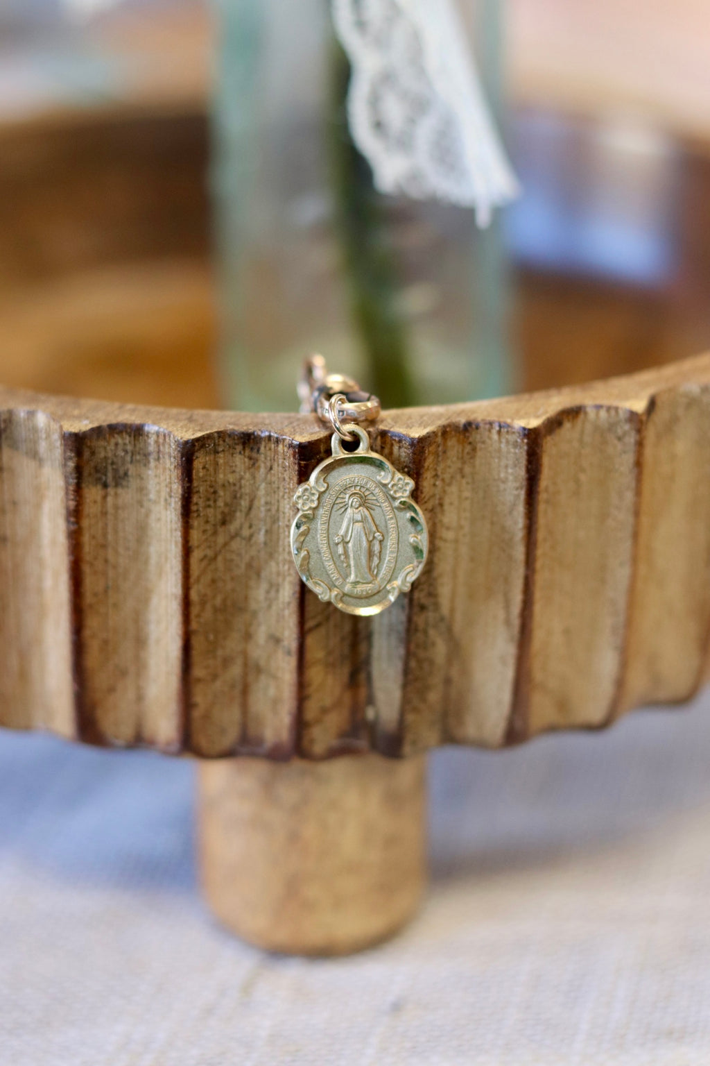Miraculous metal mary 14k GF