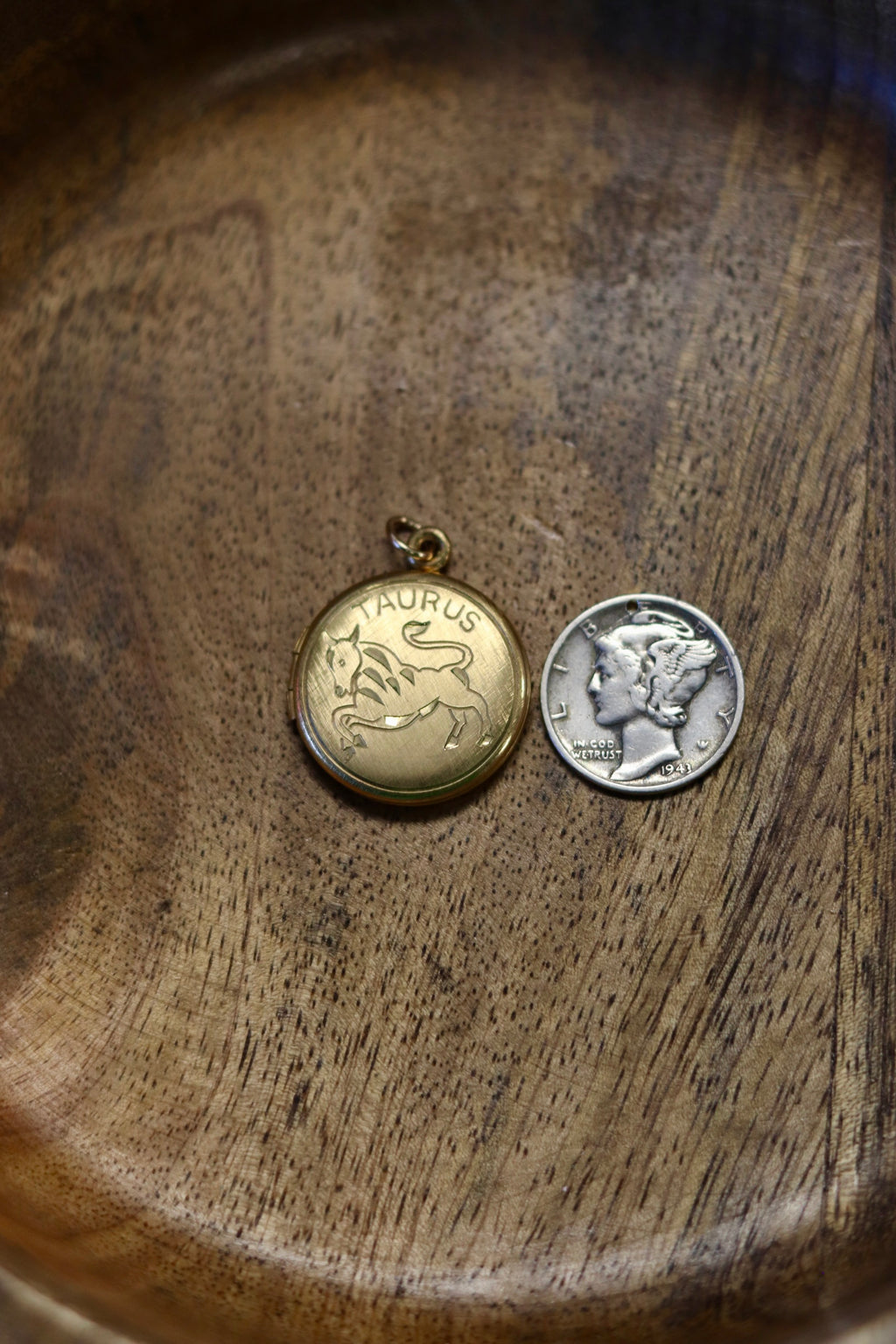 Vintage Rare Taurus Locket 12k G.F.