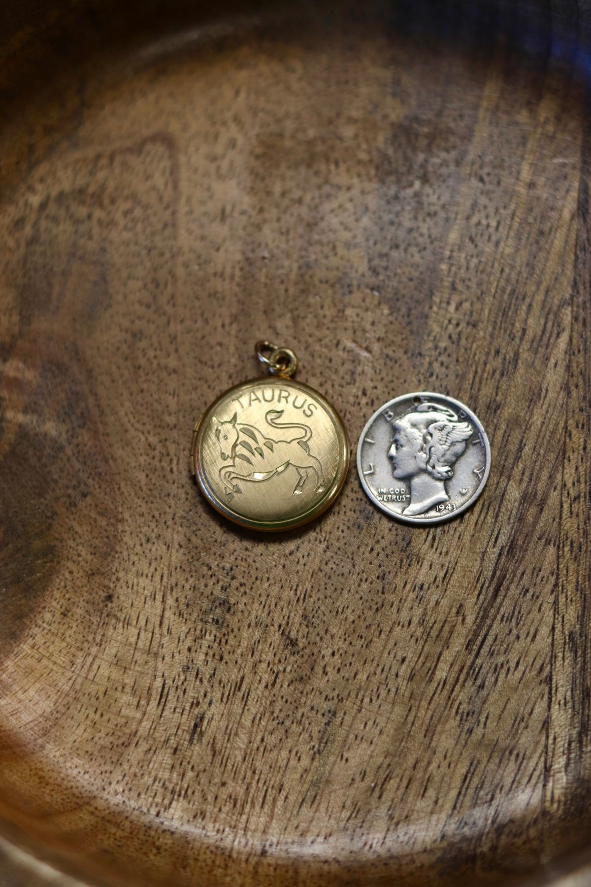 Vintage Rare Taurus Locket 12k G.F.