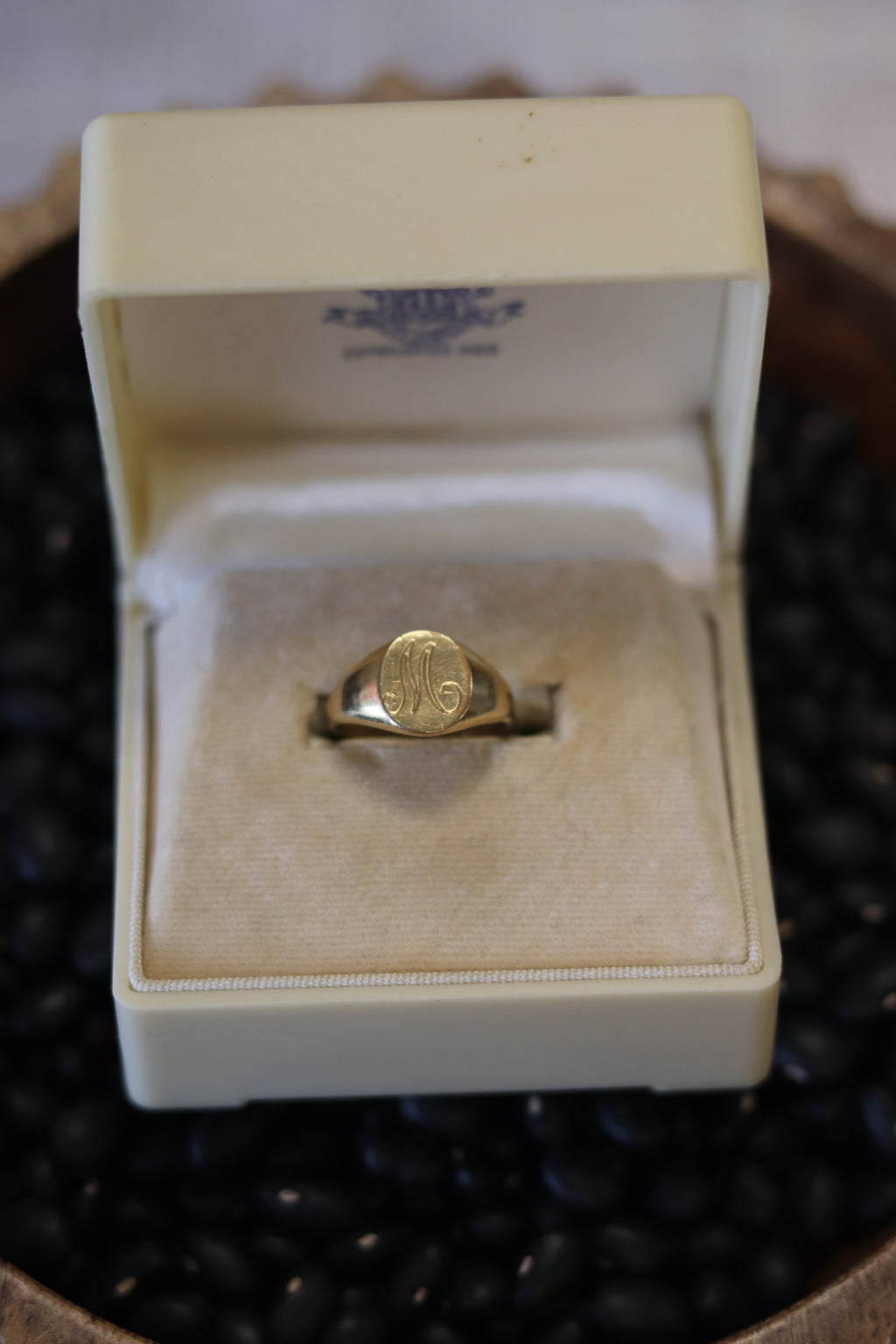 "M" Signet Ring Size 4.75 1940/60s