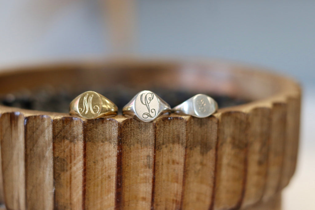 "M" Signet Ring Size 4.75 1940/60s
