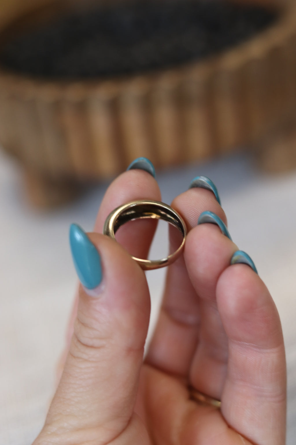 Gold Vermeil Bubble Ring size 8