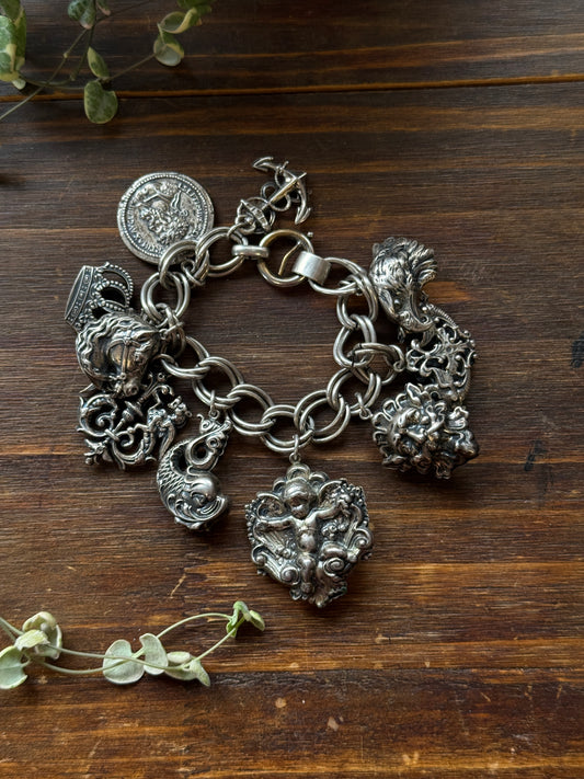 1950/60s Napier Victorian Charm Bracelet