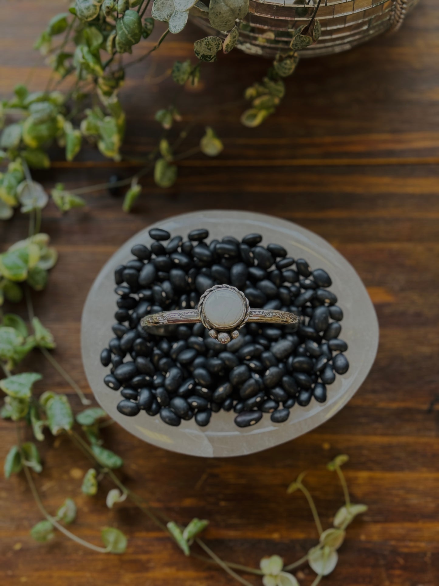 White Buffalo Stamped Cuff