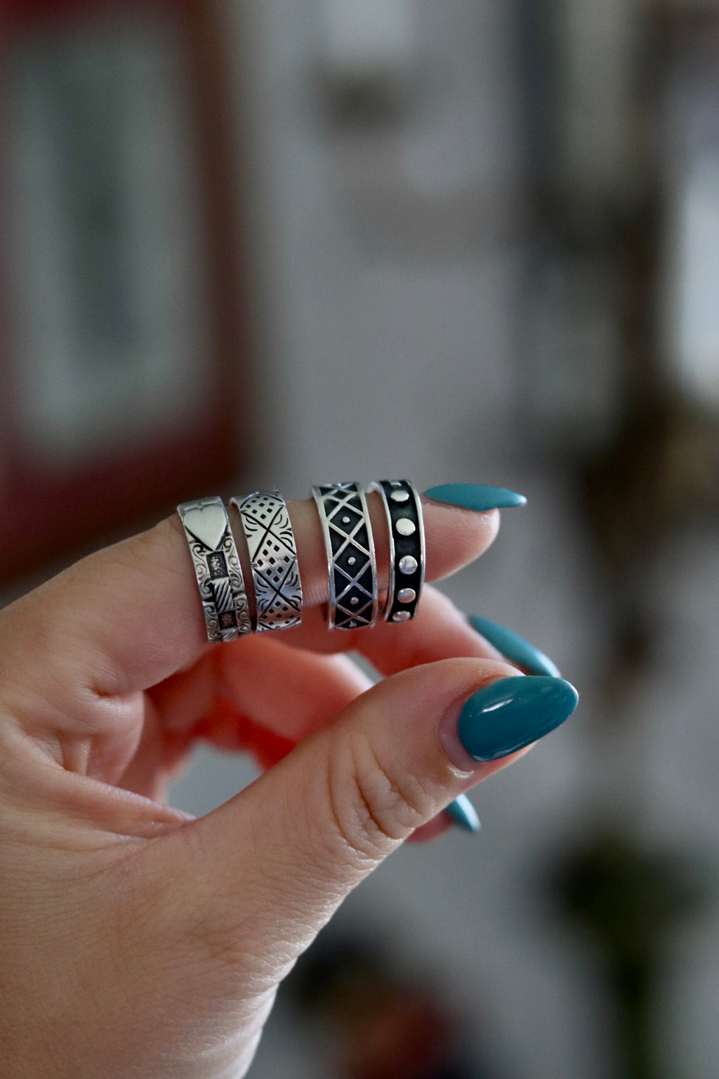 Vintage Studded/Rosary Ring Size 6