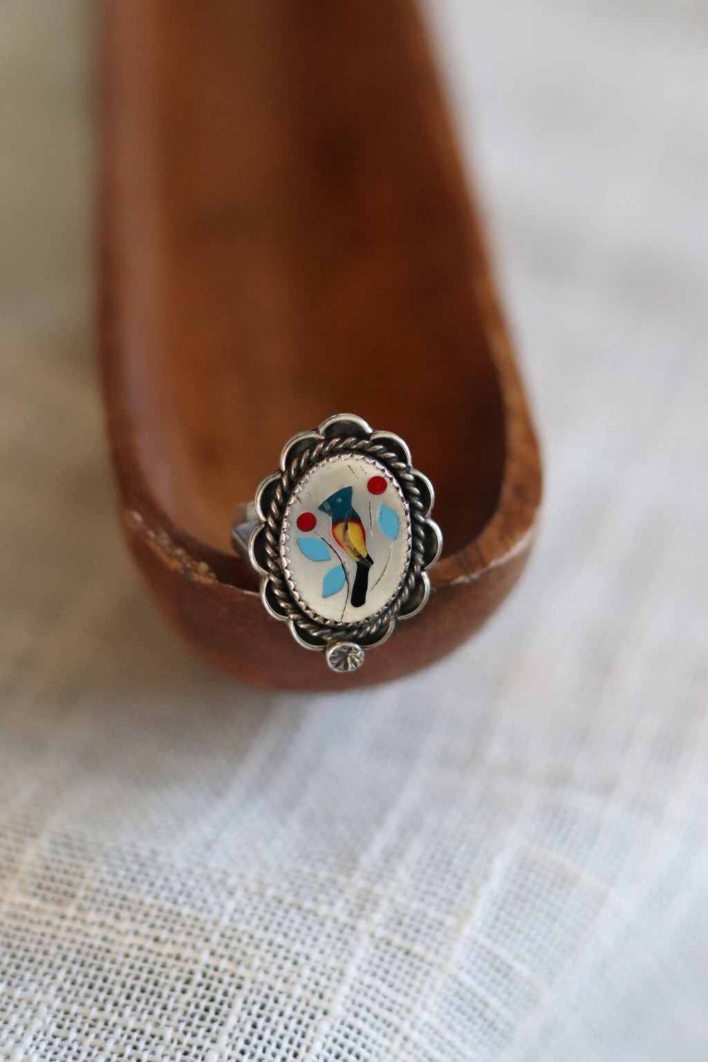 Zuni Bluejay Ring Sz. 7