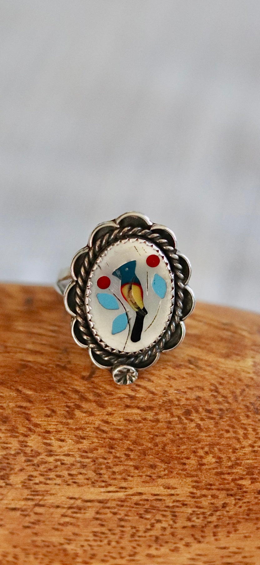 Zuni Bluejay Ring Sz. 7