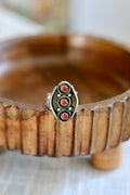 1970s Coral Native Made Ring Sz. 8