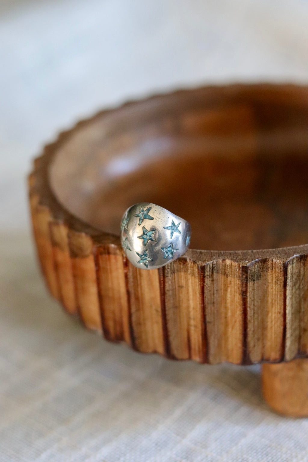 Taxco Star Domed Ring Sz. 6