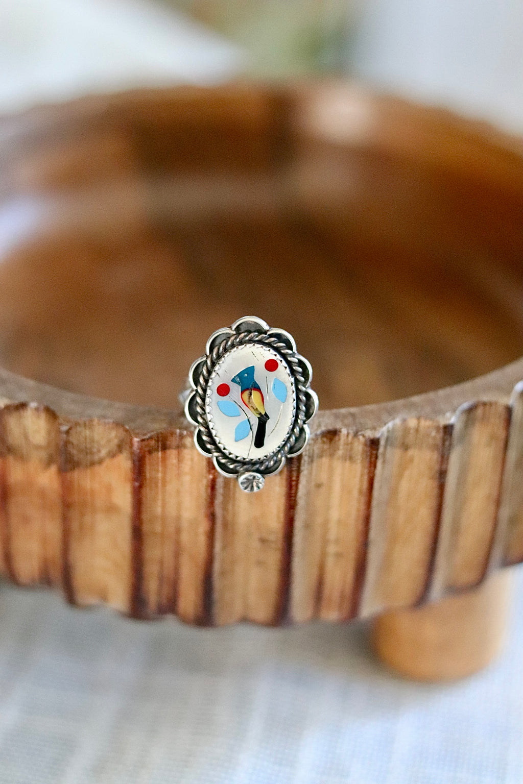 Zuni Bluejay Ring Sz. 7