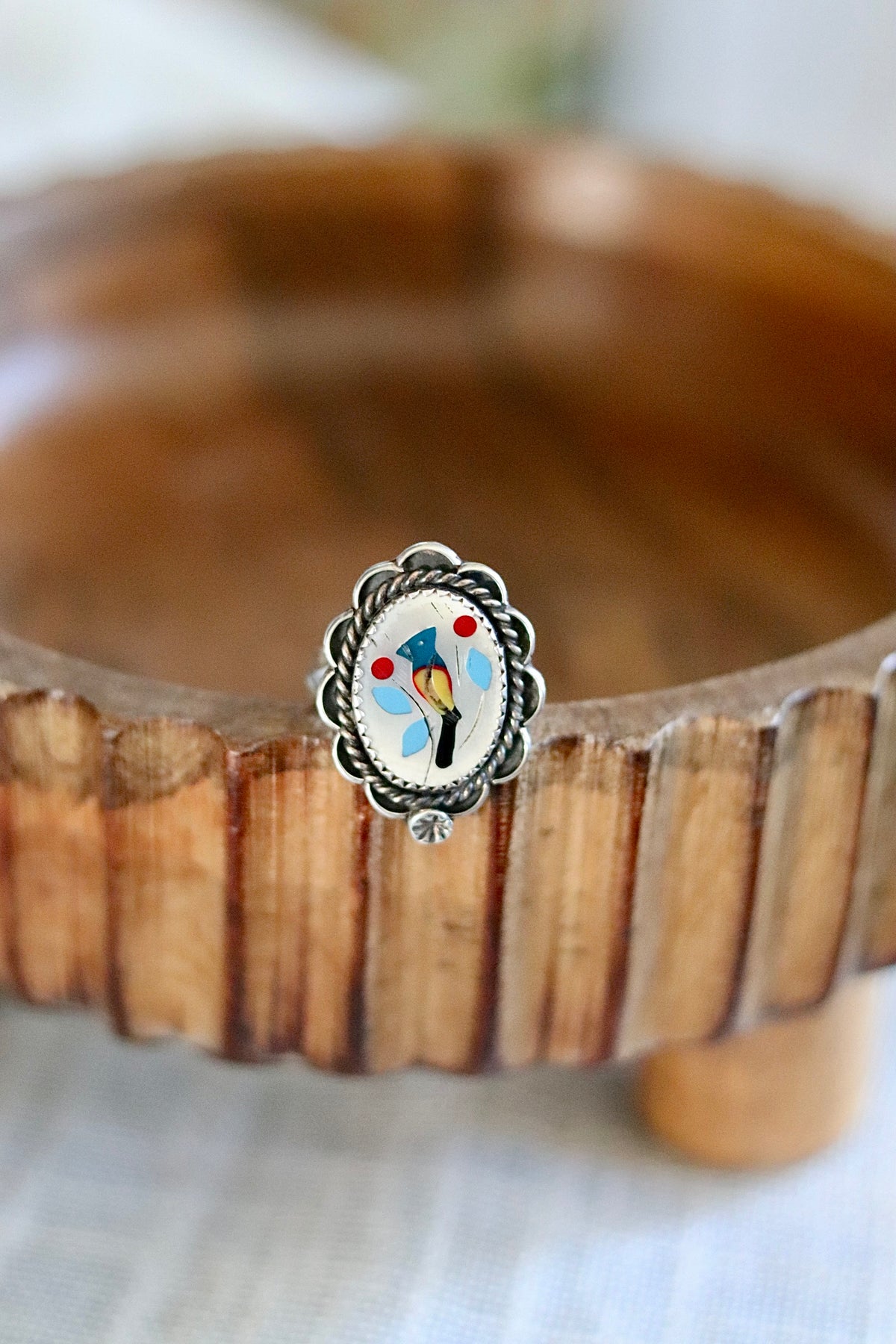 Zuni Bluejay Ring Sz. 7