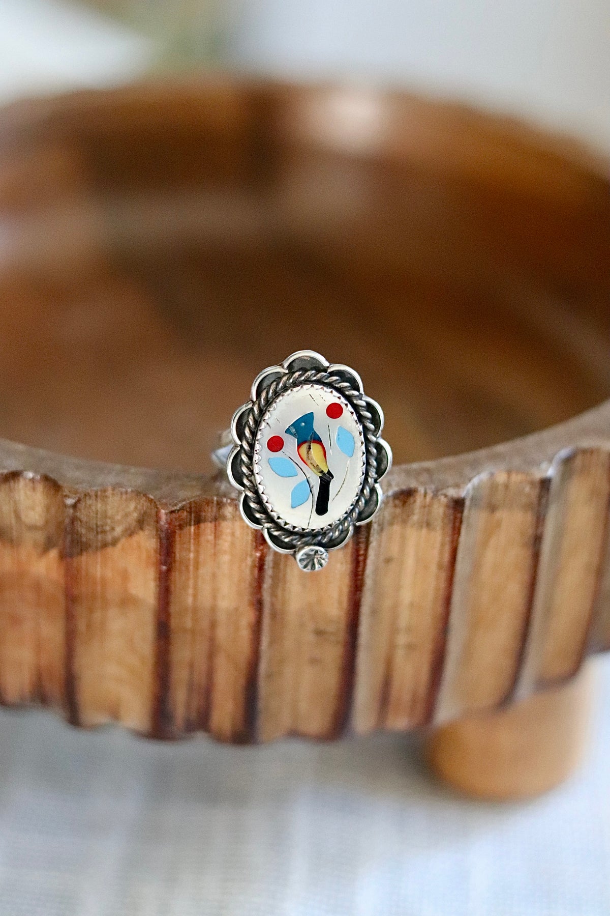 Zuni Bluejay Ring Sz. 7