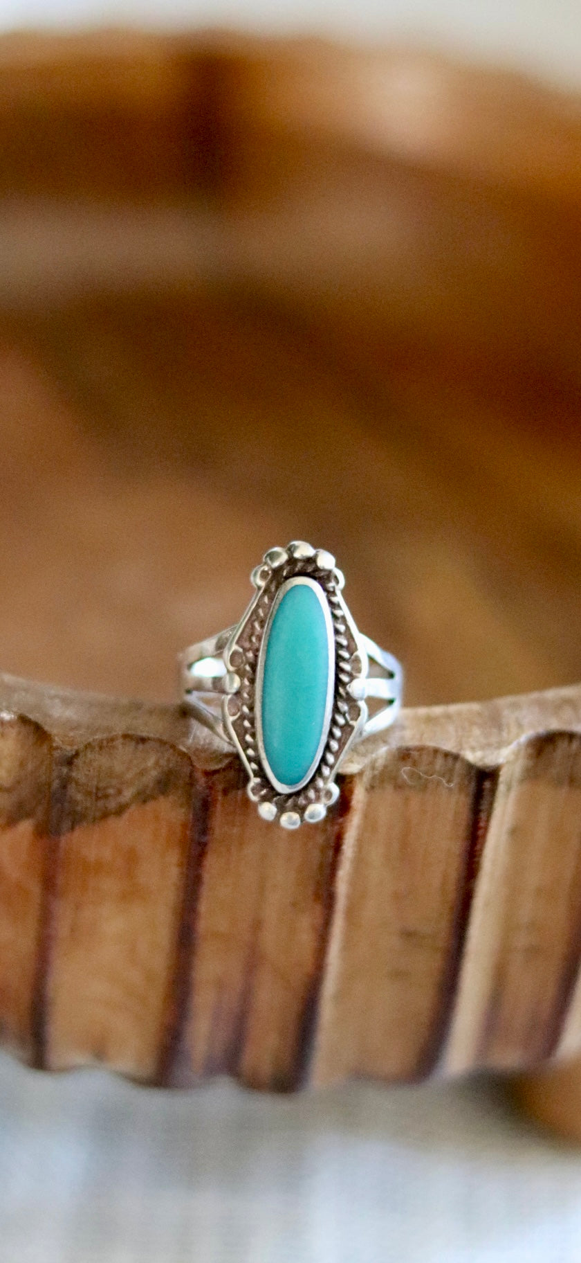 Vintage Native Turquiose Ring size 7.5
