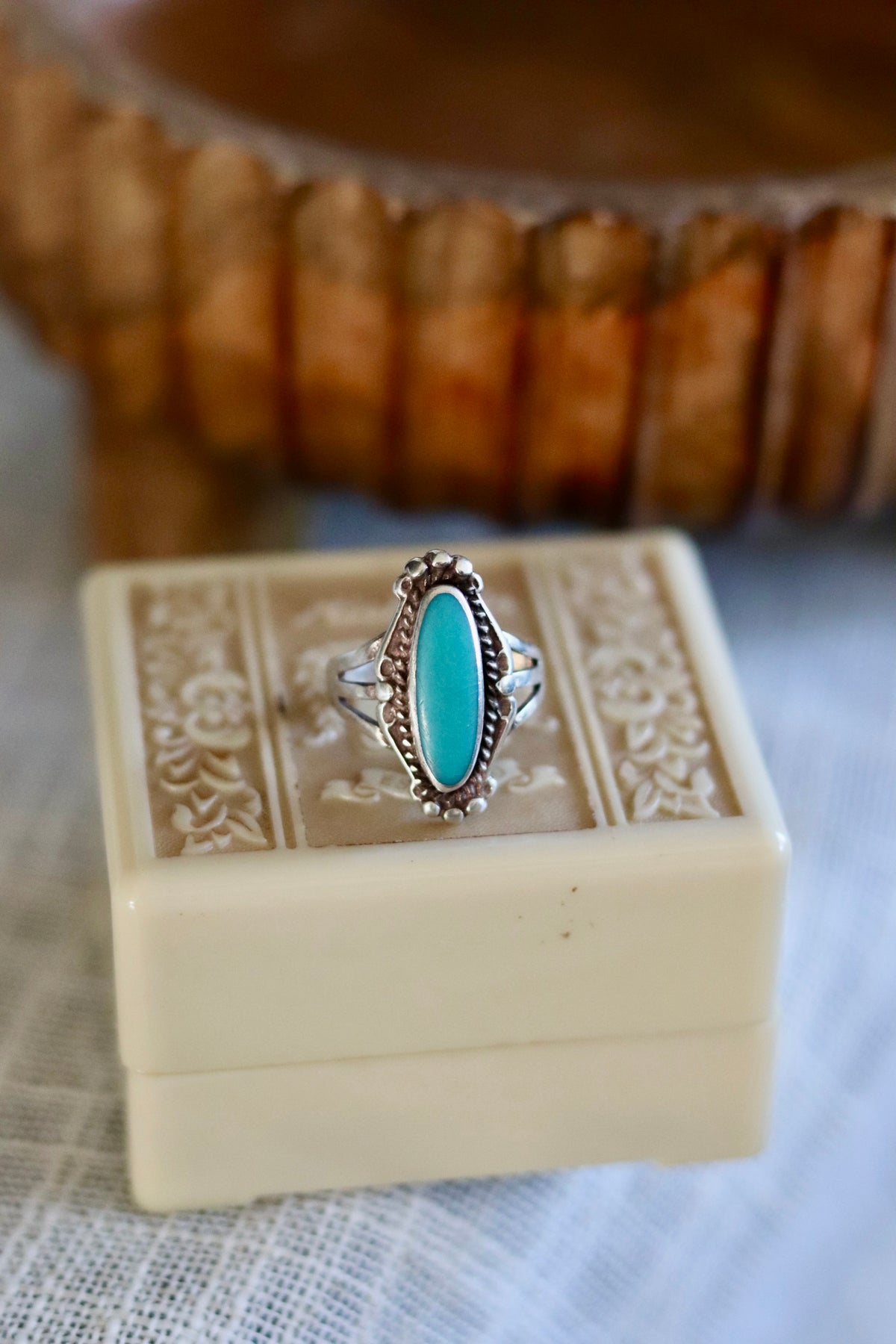 Vintage Native Turquiose Ring size 7.5