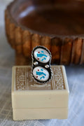 Vintage Double Bluejay Ring Size 10