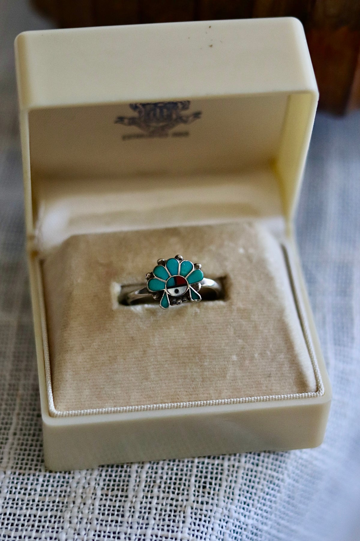 Vintage Zuni Sunface Ring Sz.7.5