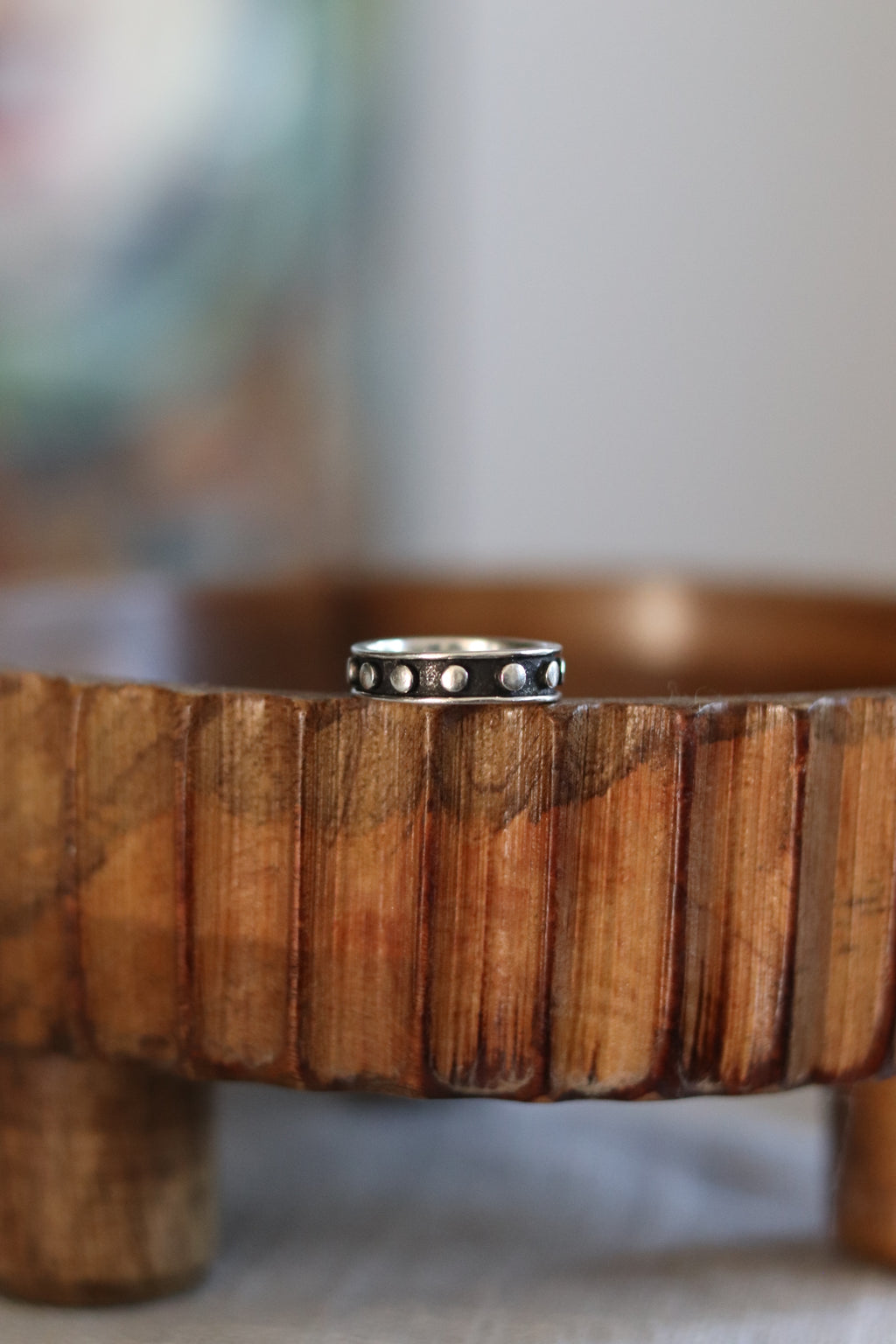 Vintage Studded/Rosary Ring Size 6