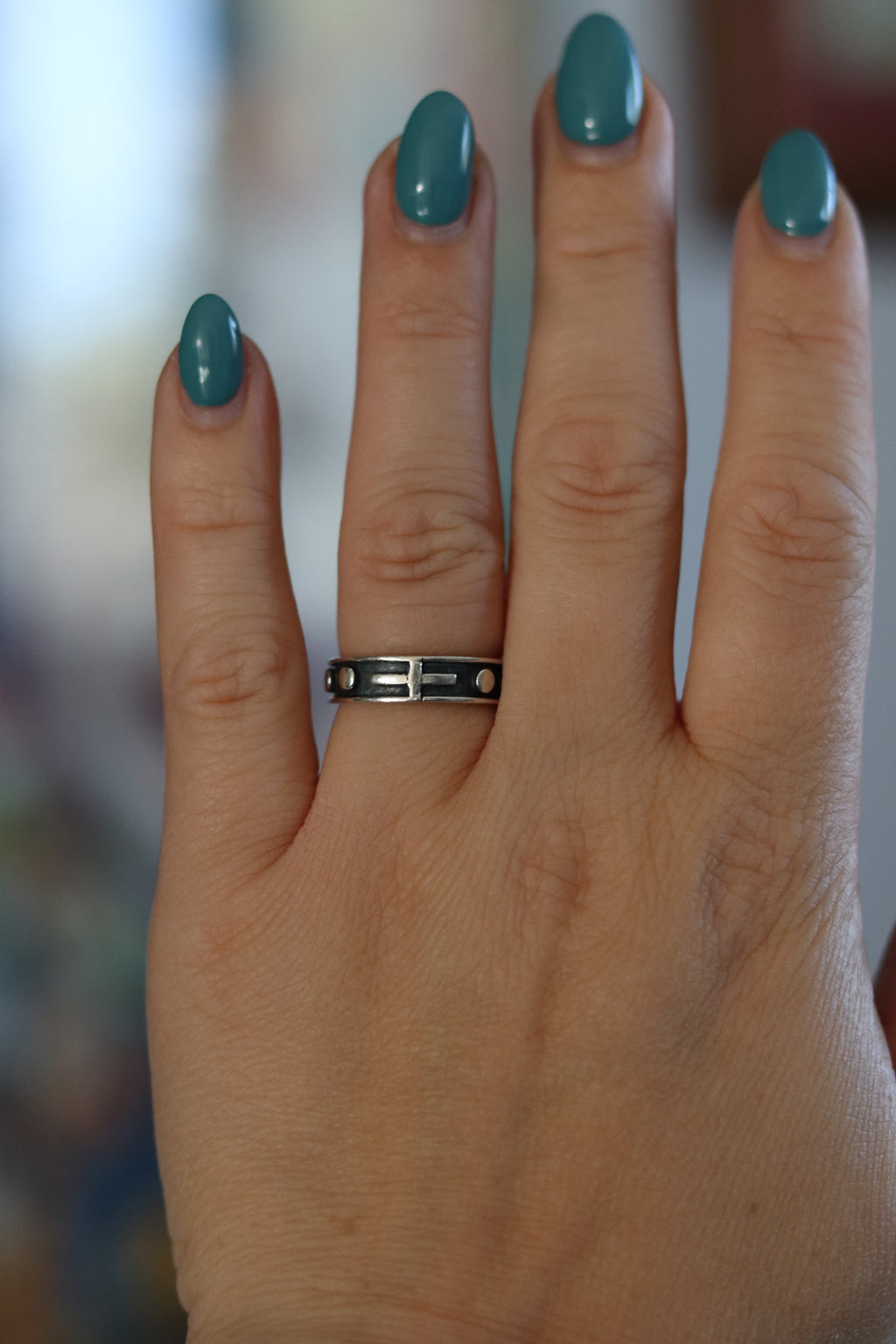 Vintage Studded/Rosary Ring Size 6